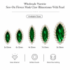 Wholesale Navette Sew-On Flower Mode Claw Rhinestones With Pearl