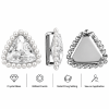 Wholesale Triangle Sew-On Flower Mode Claw Rhinestones With Pearl