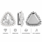 Wholesale Triangle Sew-On Flower Mode Claw Rhinestones With Pearl