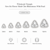 Wholesale Triangle Sew-On Flower Mode Claw Rhinestones With Pearl