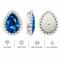 Wholesale Tear Drop Sew-On Flower Mode Claw Rhinestones With Pearl