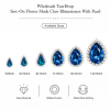 Wholesale Tear Drop Sew-On Flower Mode Claw Rhinestones With Pearl