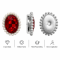 Wholesale Oval Sew-On Flower Mode Claw Rhinestones With Pearl