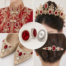 Wholesale Oval Sew-On Flower Mode Claw Rhinestones With Pearl
