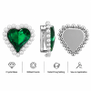 Wholesale Tilted Heart Sew-On Flower Mode Glass Claw Rhinestones With Pearl