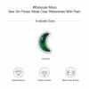 Wholesale Moon Sew-On Flower Mode Glass Claw Rhinestones With Pearl