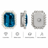Wholesale Rectangle Sew-On Flower Mode Claw Rhinestones With Pearl