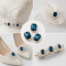 Wholesale Rectangle Sew-On Flower Mode Claw Rhinestones With Pearl
