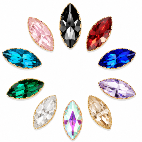 Wholesale NavetteSew-On Wave Model Claw Rhinestones