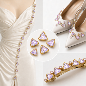 Wholesale Triangle Sew-On Wave Model Claw Rhinestones