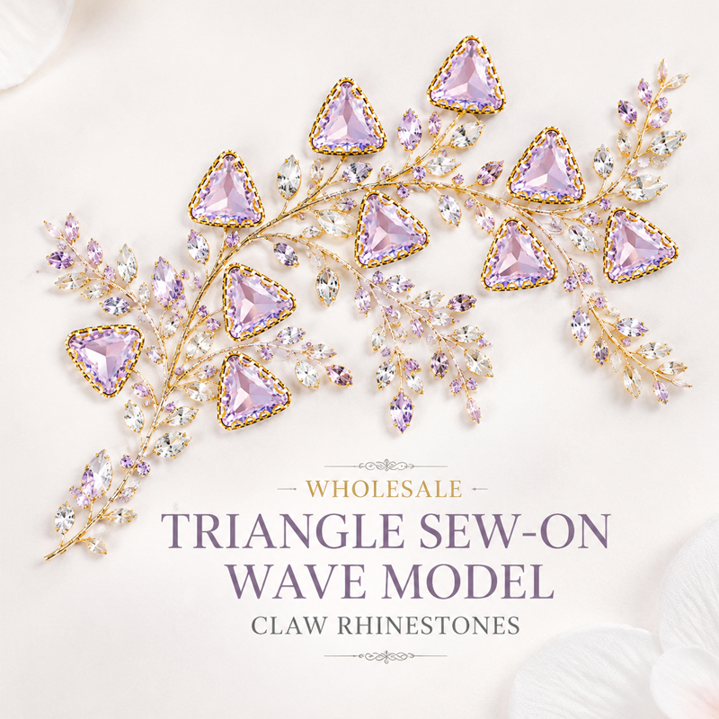 triangle wave model claw rhinestones
