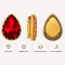 Wholesale Tear Drop Sew-On Wave Model Claw Rhinestones