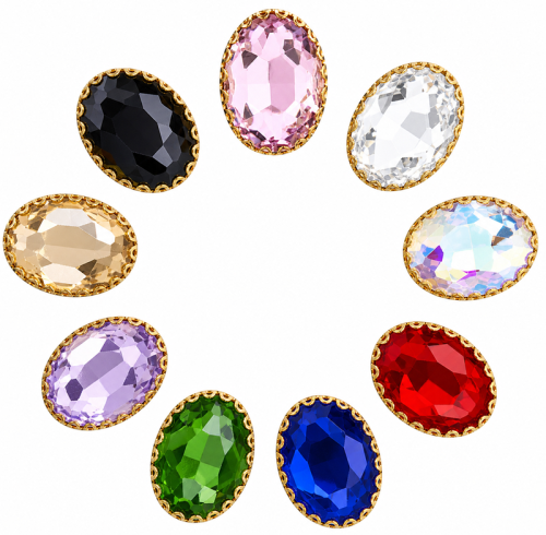 Wholesale Oval Sew-On Wave Model Claw Rhinestones