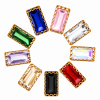 Wholesale Rectangle Sew-On Flower Mode Claw Rhinestones With Pearl