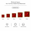 Wholesale Square Sew-On Wave Model Claw Rhinestones