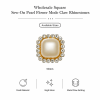 Wholesale Square Sew-On Pearl Flower Model Claw Rhinestones