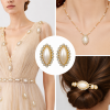 Wholesale Navette Sew-On Pearl Flower Model Claw Rhinestones