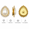 Wholesale Tear Drop Sew-On Pearl Flower Model Claw Rhinestones