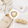 Wholesale Heart Sew-On Pearl Flower Model Claw Rhinestones