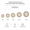 Wholesale Heart Sew-On Pearl Flower Model Claw Rhinestones
