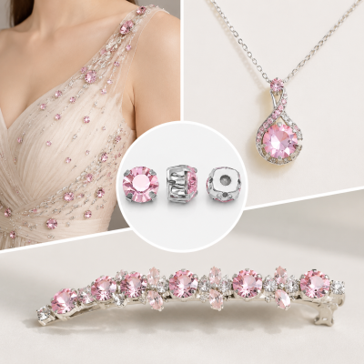 G&J Wholesale Round Single-Claw Sew-On Glass Rhinestones