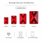 G&J Wholesale Rectangle Glass Sew-On Stone