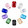 G&J Wholesale Emerald Cut Glass Sew-On Stone