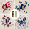 G&J Wholesale Cosmic Baguette Glass Sew-On Stone