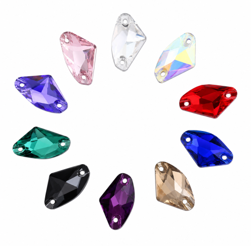G&J Wholesale Galactic Glass Sew-On Stone