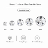 G&J Wholesale Round Lochrose Glass Sew-On Stone