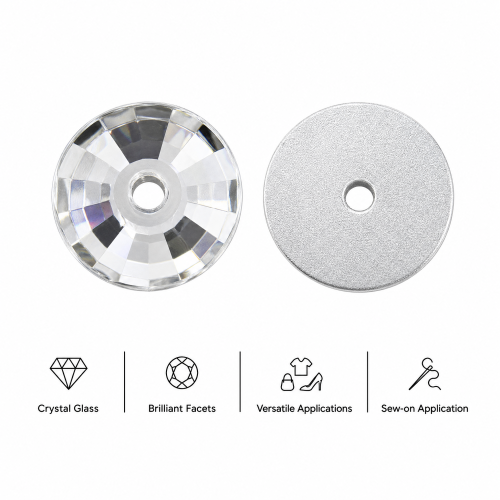 G&J Wholesale Round Lochrose Glass Sew-On Stone