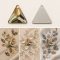 G&J Wholesale Triangle Glass Sew-On Stone With 3 Sewing Holes