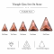 G&J Wholesale Triangle Glass Sew-On Stone With 3 Sewing Holes