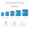 G&J Wholesale Square Glass Sew-On Stone