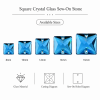 G&J Wholesale Square Glass Sew-On Stone