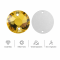 G&J Wholesale Round Flat Faceted Glass Sew-on Stones