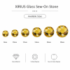 G&J Wholesale Round Flat Faceted Glass Sew-on Stones