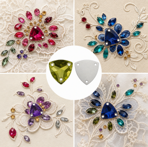G&J Wholesale Trilliant Glass Sew-On Stone