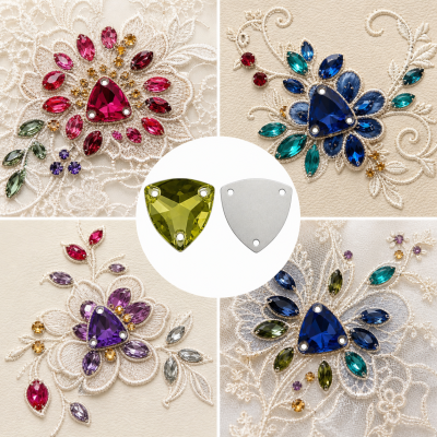 G&J Wholesale Trilliant Glass Sew-On Stone