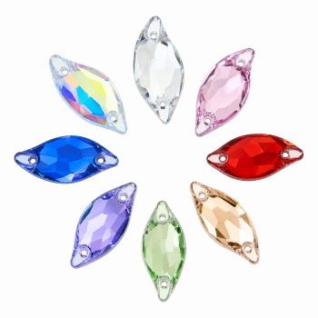 G&J Wholesale Mermaid Glass Sew-On Stone