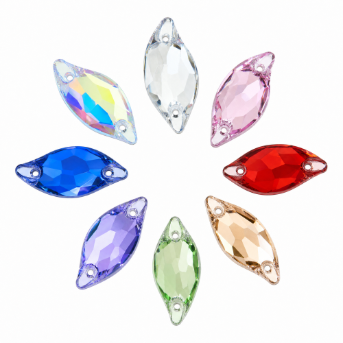 G&J Wholesale Mermaid Glass Sew-On Stone