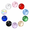 G&J Wholesale Round Chamfered Acrylic Sew-On Rhinestones Two-Hole