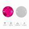 G&J Wholesale Flat Surface Round Acrylic Sew-On Rhinestones Two-Hole