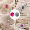 G&J Wholesale Round Satellite Faceted Acrylic Sew-On Rhinestones Two-Hole