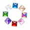 G&J Wholesale Flat Square Cabochon Acrylic Sew‑On Rhinestones Two‑Hole