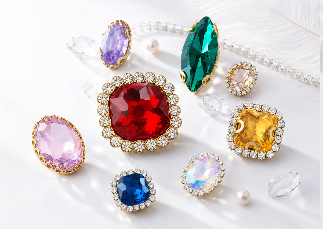 Sunflower series claw rhinestones for fashion apparel