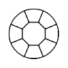 Round rhinestone shape