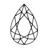 Pear rhinestone shape