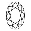 Oval rhinestone shape