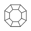 Octagon rhinestone shape